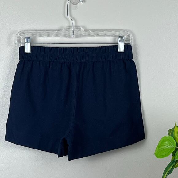 J. Crew Navy Blue 3" Inseam Elastic Waist Cotton Shorts  Size 00 - Picture 3 of 9